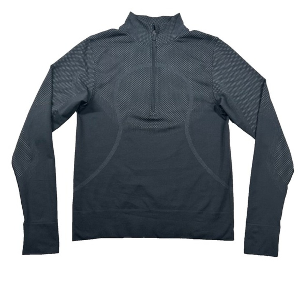 Lululemon Top‎ Womens 4 Switfly Tech 1/2 Zip Crop Ventilation Gym Performance